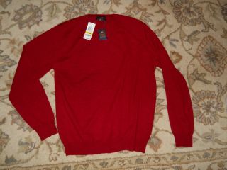 Club Room Medium Regatta Red 100 Cashmere Sweater Sells for $200 in