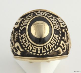  College of Pennsylvania Mens Class Ring   10k Gold Solid Back 23.9g