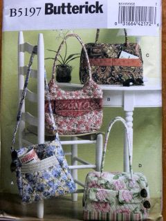  Pattern 5197   Quilted fabric Should Bags purses tote bags lined