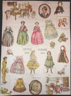  Paper Dolls Evergreen Press Wrapping Paper 6 Dolls Clothes
