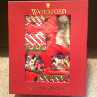   Ceramic Collectible Christmas Train Treat Boxes NEW In Waterford Box