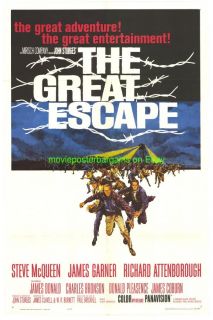The Great Escape Movie Poster 27x41 lb Steve McQueen