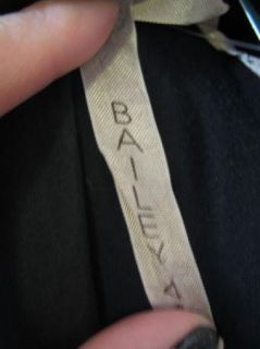 Bailey 44 Black Silk Trim Super Soft Open Front Cardigan Shirt Blouse