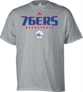 Philadelphia 76ers Absolute Ash Grey Adidas Logo T Shirt Mens Sz s