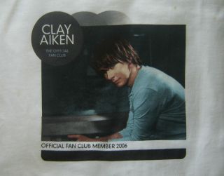 Clay Aiken Official Fan Club Member 2006 T Shirt XL New Mint