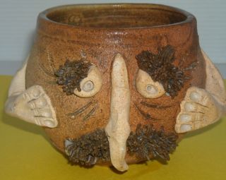Clay Pottery Art Face Coffee Mug Cup
