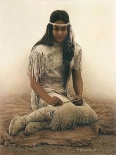 James Bama LITTLE STAR, Native American, Navajo Maiden, WY Giclee