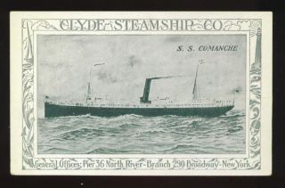 SS COMANCHE Cruising Clyde Steamship Co C 1910S