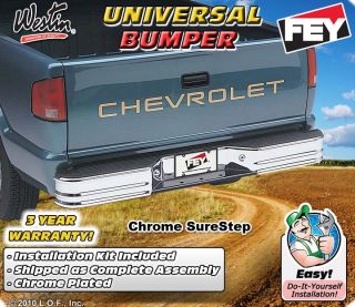 Rear Truck Surestep Step Bumper Chrome Fey 21002 92230