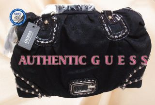 Guess Handbag Satchel Heartbreaker New Black SI202531