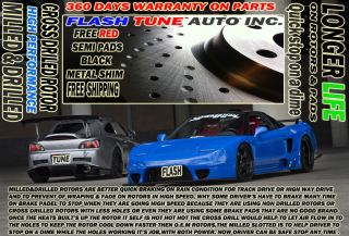LASER MILLED & CROSS DRILLED ROTORS 2 REAR 04 10 FORD F150 6 LUGS FREE
