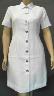 Clinique Skin Care Uniform Lab Coat Blazer Misses Sz 12 White Solid