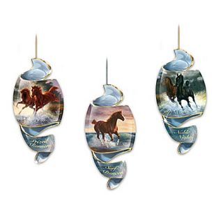 Bradford Editions Free as The Wind Horse Ornament Set
