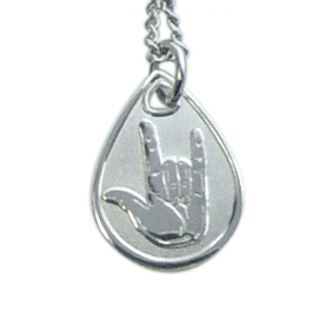 your love through sign language with these beautiful gold or silver