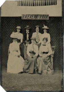 Victorian Fashion Ladies Baerena Park New York Tintype