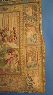 Vintage Scenic Micro Petit Point Purse Larger Size with Figures