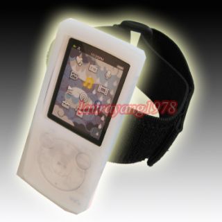 Clear Silicone Skin Case Cover Armband F Sony Walkman NWZ S764 NWZ