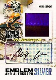  BETWEEN THE PIPES 2009 MAXIME CLERMONT RARE GAME JERSEY 2C AUTOGRAPH 9