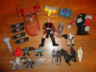 Lot of Vintage Star Wars Toys Action Figures Vehicles