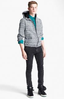 Topman Hooded Jacket, Dress Shirt & Skinny Jeans