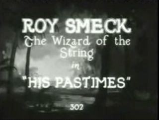 Opening title for the short Vitaphone film His Pastimes (1926)