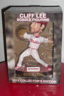 PHILLIES 2012 CLIFF LEE BOBBLEHEAD SGA AND 2012 YEARBOOK NEW