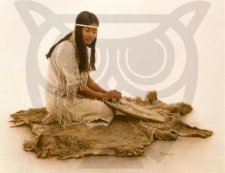James Bama Sage Grinder Native American Navajo Maiden WY Giclee Canvas