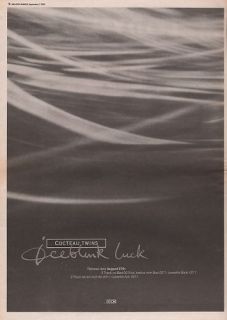 Cocteau Twins Poster Advert RARE 90 8 Iceblink Luck