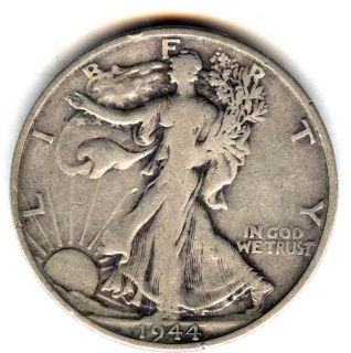 C2066 Walking Liberty 1 2 Dollar Coin 1944 s Fine