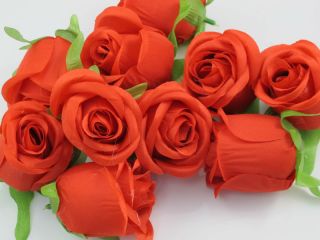 10 Lifelike Rose Head Bud Fake Artificial Silk Flower Party Wedding
