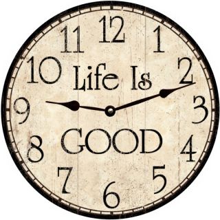 Life Is Good Clock Oversized Large Wall Clock