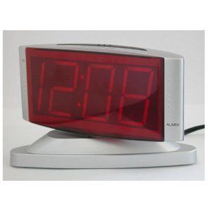 New Sharp Digital Alarm Clock Swivel Base Snooze Large LED Display