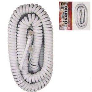 50 ft Telephone Coil Curly Handset Cord Reach Anywherew