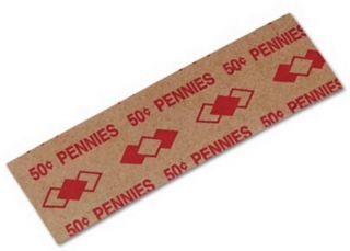 New 1,000 Flat Paper Penny Coin Wrappers Rolls