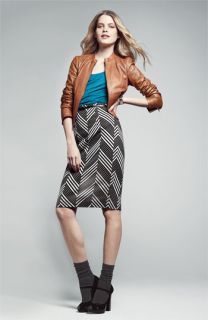 Halogen® Leather Jacket, Tank & Skirt