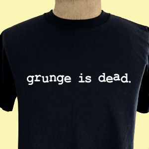Grunge Is Dead Kurt Cobain Retro Nirvana Rock T Shirt