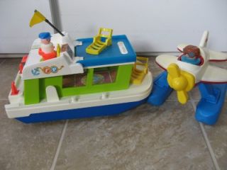 1990 FISHER PRICE FLOAT PLANE and 1972 FISHER PRICE HOUSE BOAT