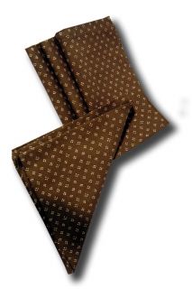  Sharp Mocha Brown Double Dots Table Cloth Napkins 20 x 20 New