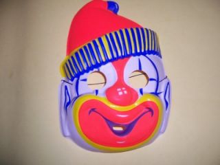Vintage Collegeville Clown Halloween Costume Mask with Box Medium