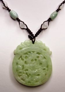 chinese jade amulet pendant celestial dragon 120g