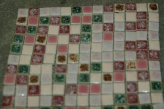 Vintage Ceramic Mosaic Tile Mat Over 160 3/8 Tiles ~Multi Color Made