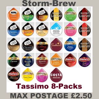 Tassimo T Discs 8 Packs You Choose Blends Coffee Capsules Pods T Disk