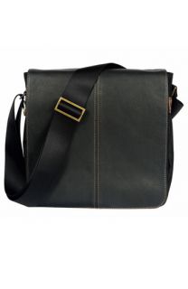Boconi Leather & Canvas Messenger Bag