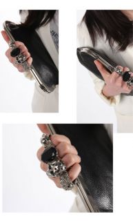 Fashion Skull Ring Pattern Women Clutch Purse Bag Handbag