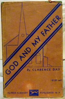RARE 1932 God My Father Clarence Day Letter w Cartoon Envelope 1st DJ