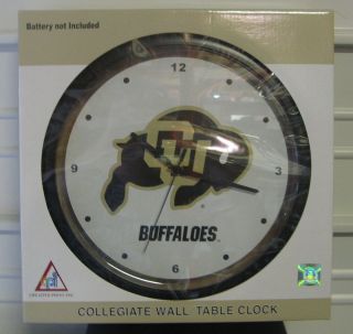  Colorado Buffaloes 13 Wall Table Desk Clock University of Colorado