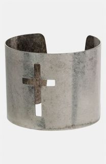 Topman Cutout Cross Cuff Bracelet