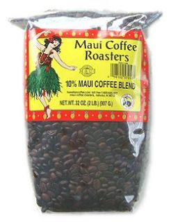2lbs 10 % maui coffee blend coffee beans from hawaii click