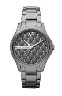 AX Armani Exchange Crystal Quilted Dial Watch