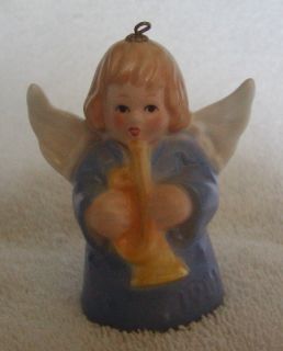 Vintage 1985 Goebel Porcelain Blue Angel Bell Figurine